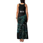 Aotearoa Personalized Lawn Bowls Maori Family Matching Tank Maxi Dress and Hawaiian Shirt New Zealand Paua Shell Tribal Silver Fern - Aussie Hoodie