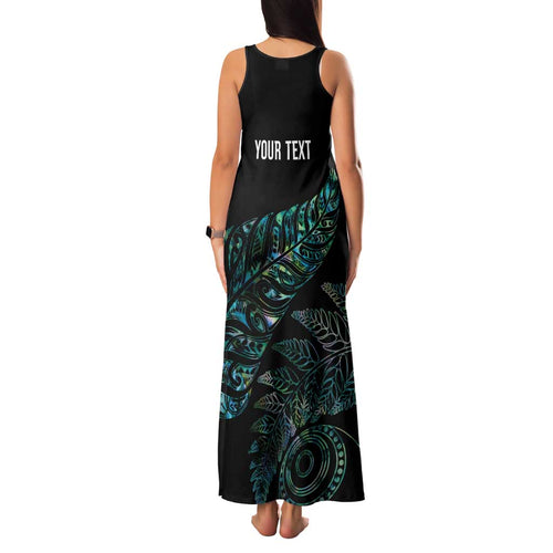 Aotearoa Personalized Lawn Bowls Maori Family Matching Tank Maxi Dress and Hawaiian Shirt New Zealand Paua Shell Tribal Silver Fern - Aussie Hoodie