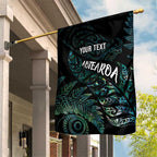 Aotearoa Personalized Lawn Bowls Maori Garden Flag New Zealand Paua Shell Tribal Silver Fern - Aussie Hoodie