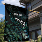 Aotearoa Personalized Lawn Bowls Maori Garden Flag New Zealand Paua Shell Tribal Silver Fern - Aussie Hoodie