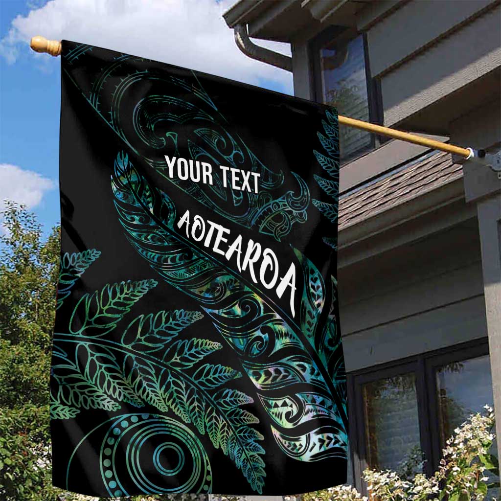 Aotearoa Personalized Lawn Bowls Maori Garden Flag New Zealand Paua Shell Tribal Silver Fern - Aussie Hoodie