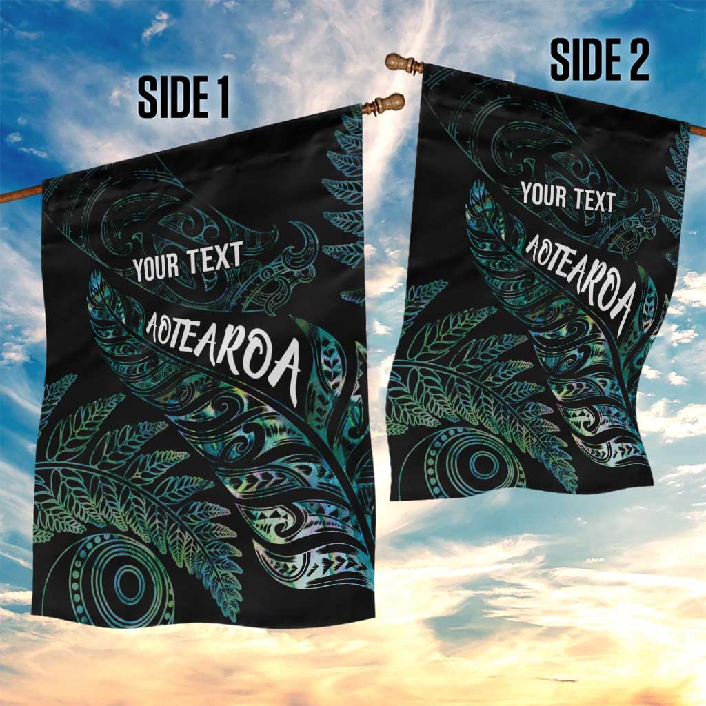 Aotearoa Personalized Lawn Bowls Maori Garden Flag New Zealand Paua Shell Tribal Silver Fern - Aussie Hoodie