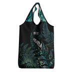 Aotearoa Personalized Lawn Bowls Maori Grocery Bag New Zealand Paua Shell Tribal Silver Fern - Aussie Hoodie