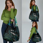 Aotearoa Personalized Lawn Bowls Maori Grocery Bag New Zealand Paua Shell Tribal Silver Fern - Aussie Hoodie