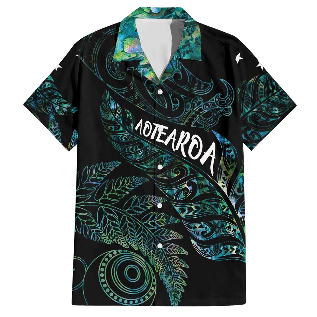 Aotearoa Personalized Lawn Bowls Maori Hawaiian Shirt New Zealand Paua Shell Tribal Silver Fern - Aussie Hoodie