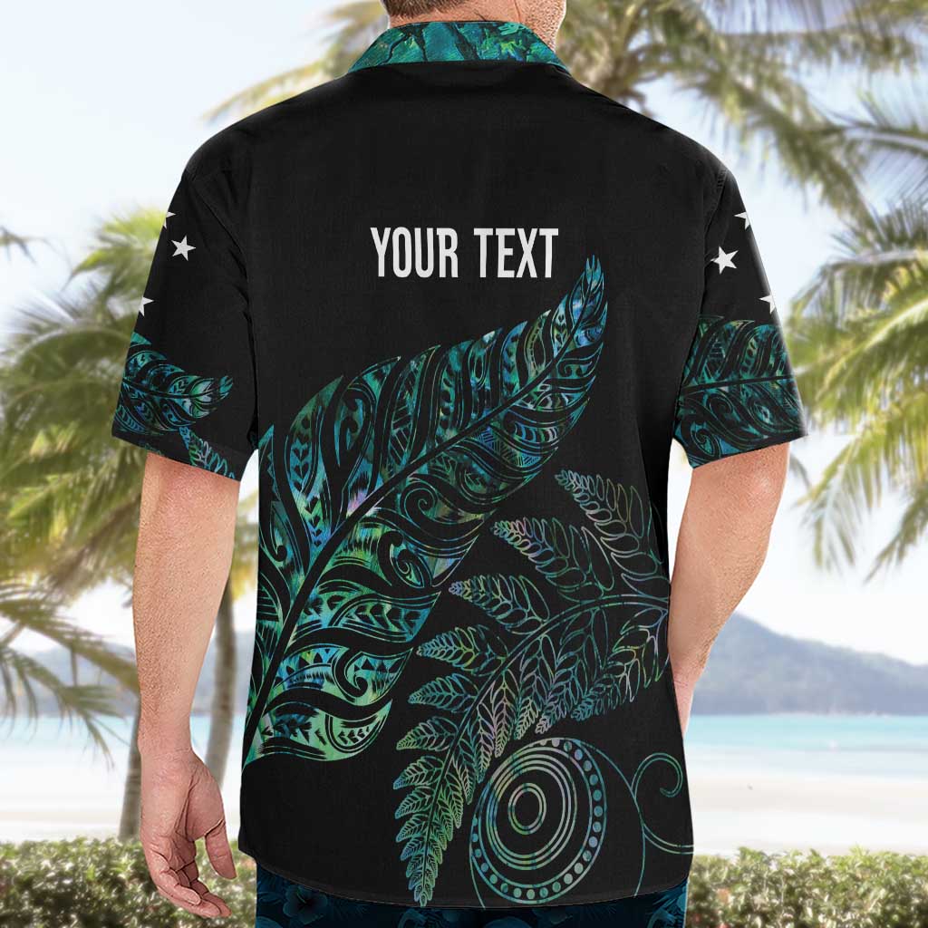 Aotearoa Personalized Lawn Bowls Maori Hawaiian Shirt New Zealand Paua Shell Tribal Silver Fern - Aussie Hoodie