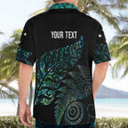 Aotearoa Personalized Lawn Bowls Maori Hawaiian Shirt New Zealand Paua Shell Tribal Silver Fern - Aussie Hoodie