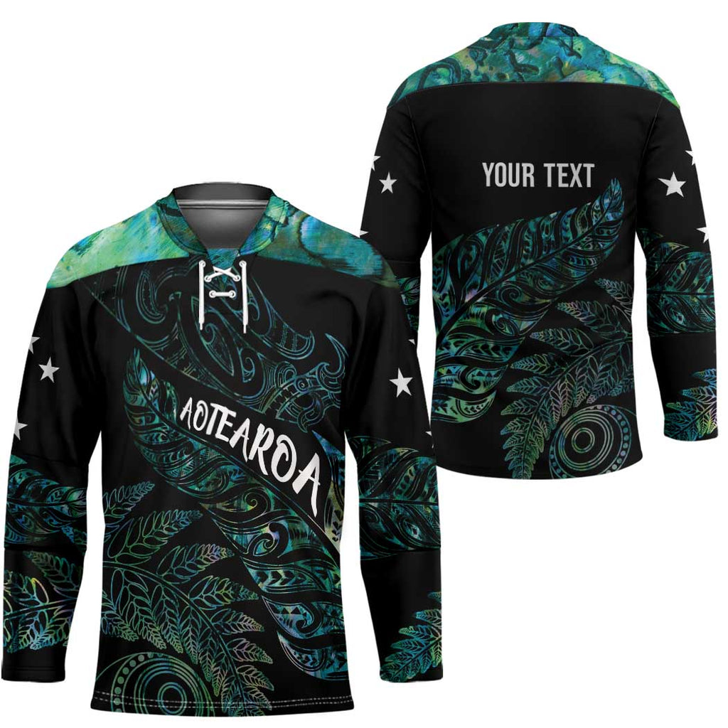 Aotearoa Personalized Lawn Bowls Maori Hockey Jersey New Zealand Paua Shell Tribal Silver Fern - Aussie Hoodie