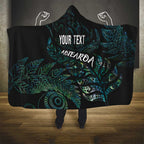 Aotearoa Personalized Lawn Bowls Maori Hooded Blanket New Zealand Paua Shell Tribal Silver Fern - Aussie Hoodie