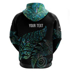 Aotearoa Personalized Lawn Bowls Maori Hoodie New Zealand Paua Shell Tribal Silver Fern - Aussie Hoodie