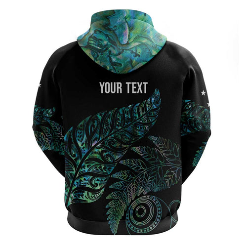 Aotearoa Personalized Lawn Bowls Maori Hoodie New Zealand Paua Shell Tribal Silver Fern - Aussie Hoodie