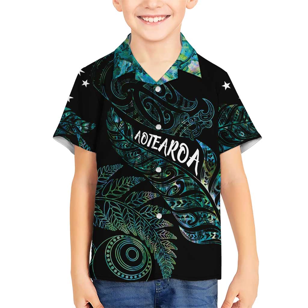 Aotearoa Personalized Lawn Bowls Maori Kid Hawaiian Shirt New Zealand Paua Shell Tribal Silver Fern - Aussie Hoodie