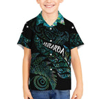 Aotearoa Personalized Lawn Bowls Maori Kid Hawaiian Shirt New Zealand Paua Shell Tribal Silver Fern - Aussie Hoodie
