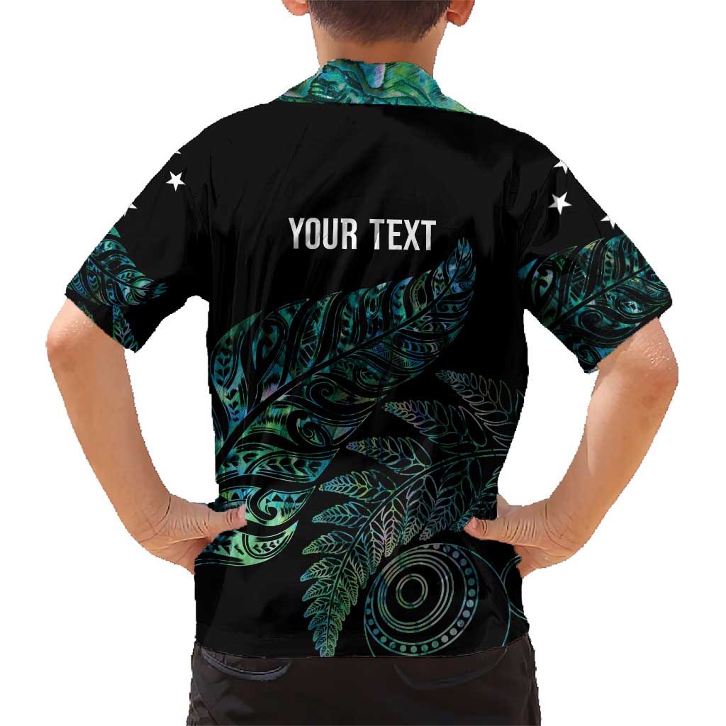 Aotearoa Personalized Lawn Bowls Maori Kid Hawaiian Shirt New Zealand Paua Shell Tribal Silver Fern - Aussie Hoodie