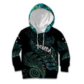 Aotearoa Personalized Lawn Bowls Maori Kid Hoodie New Zealand Paua Shell Tribal Silver Fern - Aussie Hoodie