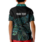 Aotearoa Personalized Lawn Bowls Maori Kid Polo Shirt New Zealand Paua Shell Tribal Silver Fern - Aussie Hoodie
