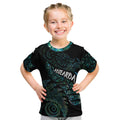 Aotearoa Personalized Lawn Bowls Maori Kid T Shirt New Zealand Paua Shell Tribal Silver Fern - Aussie Hoodie