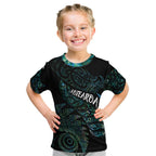 Aotearoa Personalized Lawn Bowls Maori Kid T Shirt New Zealand Paua Shell Tribal Silver Fern - Aussie Hoodie