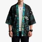 Aotearoa Personalized Lawn Bowls Maori Kimono New Zealand Paua Shell Tribal Silver Fern - Aussie Hoodie