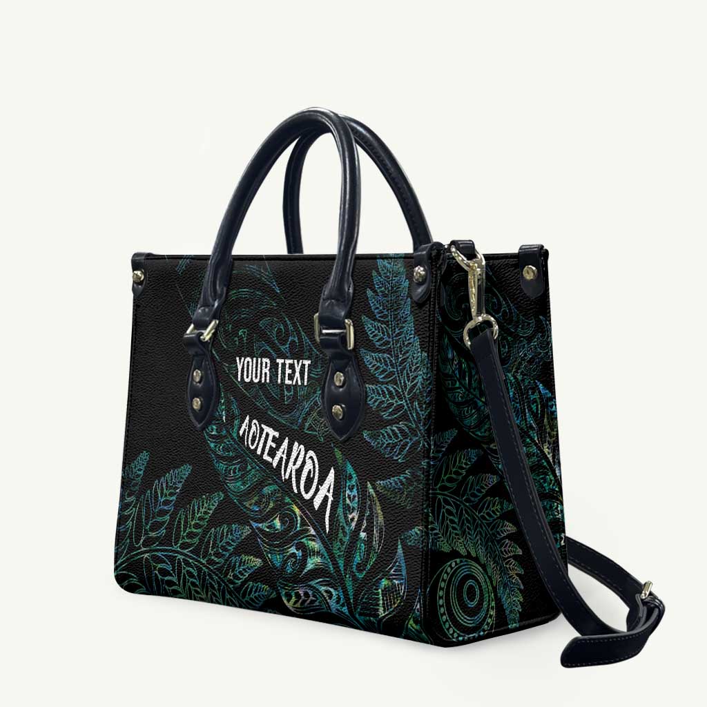 Aotearoa Personalized Lawn Bowls Maori Leather Bag New Zealand Paua Shell Tribal Silver Fern - Aussie Hoodie