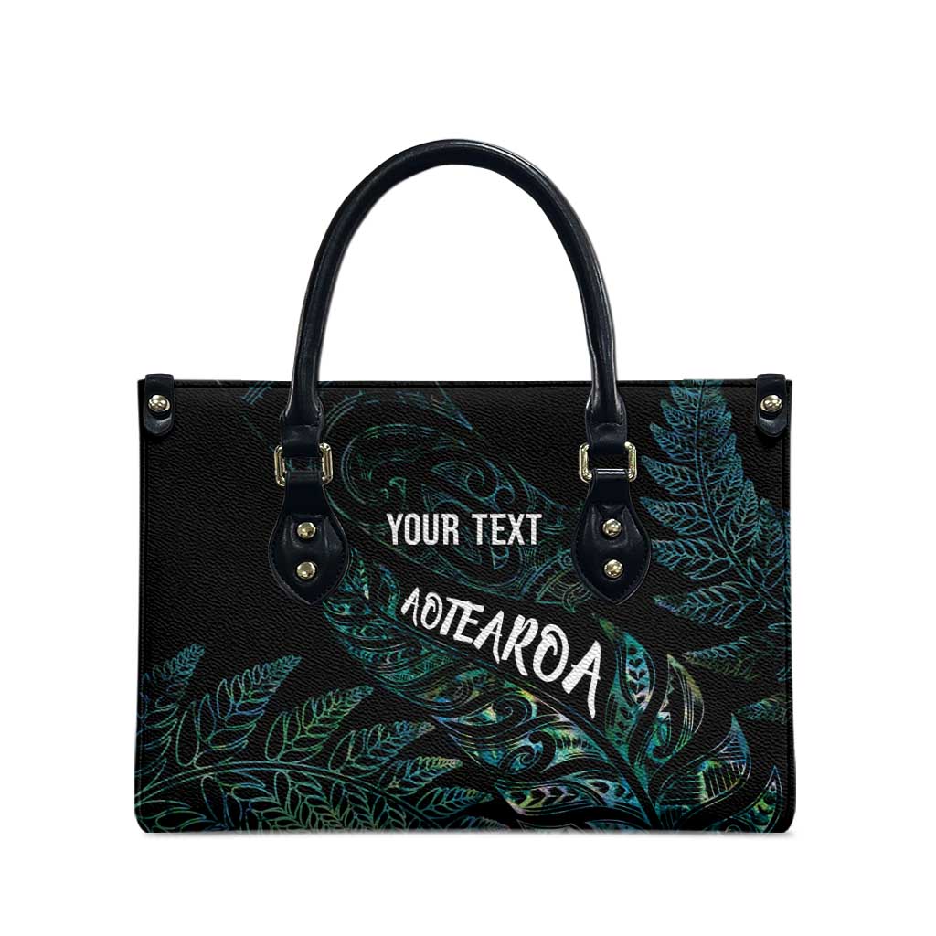 Aotearoa Personalized Lawn Bowls Maori Leather Bag New Zealand Paua Shell Tribal Silver Fern - Aussie Hoodie