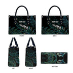 Aotearoa Personalized Lawn Bowls Maori Leather Bag New Zealand Paua Shell Tribal Silver Fern - Aussie Hoodie
