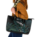 Aotearoa Personalized Lawn Bowls Maori Leather Tote Bag New Zealand Paua Shell Tribal Silver Fern - Aussie Hoodie