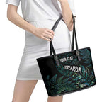 Aotearoa Personalized Lawn Bowls Maori Leather Tote Bag New Zealand Paua Shell Tribal Silver Fern - Aussie Hoodie