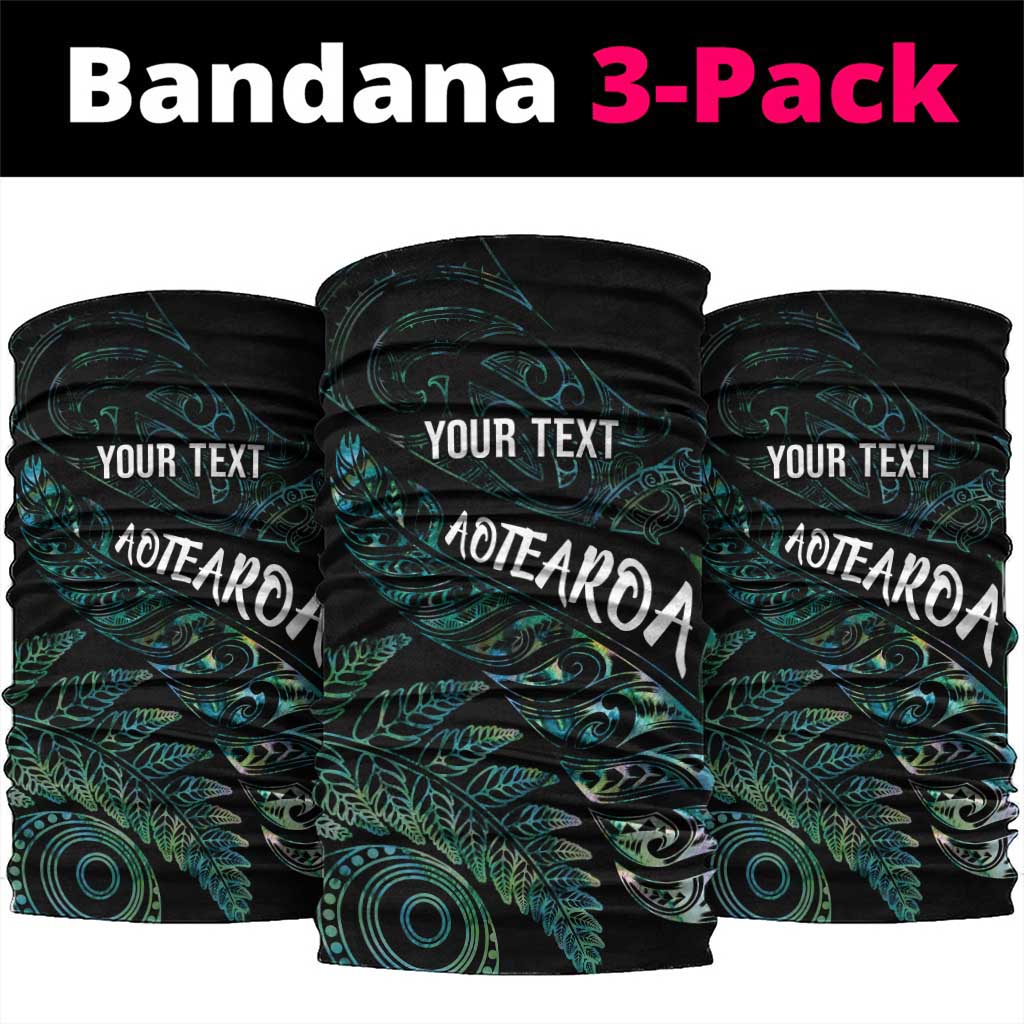 Aotearoa Personalized Lawn Bowls Maori Neck Gaiter New Zealand Paua Shell Tribal Silver Fern - Aussie Hoodie