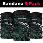Aotearoa Personalized Lawn Bowls Maori Neck Gaiter New Zealand Paua Shell Tribal Silver Fern - Aussie Hoodie