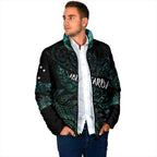 Aotearoa Personalized Lawn Bowls Maori Padded Jacket New Zealand Paua Shell Tribal Silver Fern - Aussie Hoodie