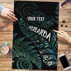 Aotearoa Personalized Lawn Bowls Maori Puzzle New Zealand Paua Shell Tribal Silver Fern - Aussie Hoodie