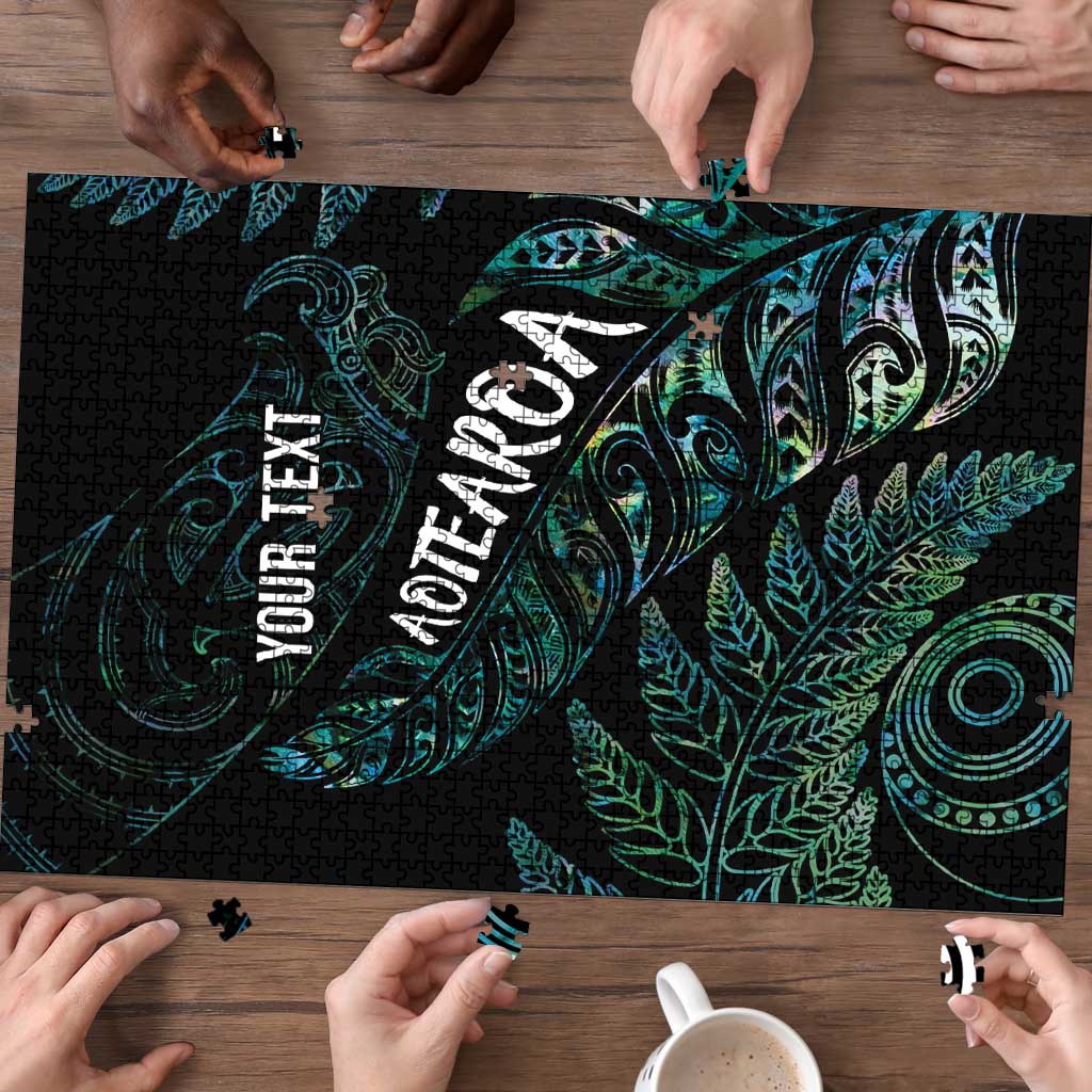 Aotearoa Personalized Lawn Bowls Maori Puzzle New Zealand Paua Shell Tribal Silver Fern - Aussie Hoodie