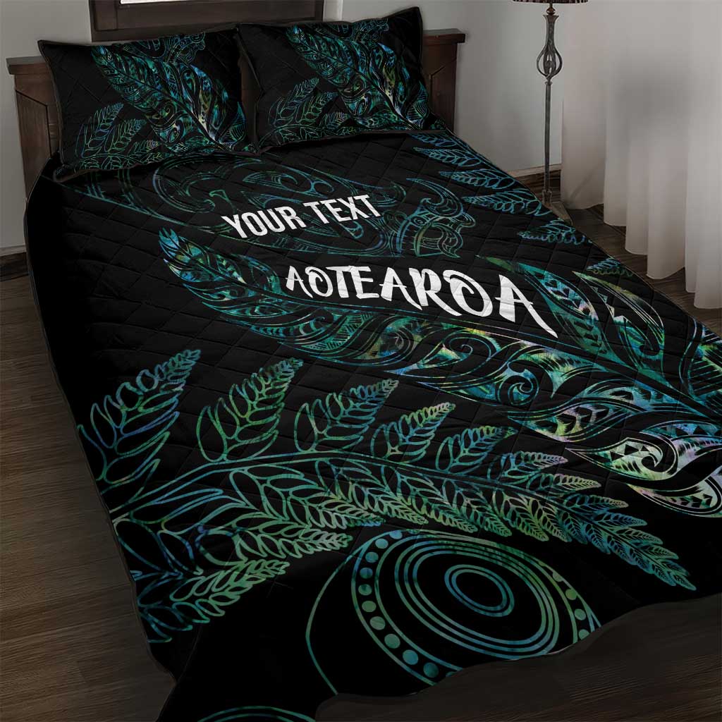 Aotearoa Personalized Lawn Bowls Maori Quilt Bed Set New Zealand Paua Shell Tribal Silver Fern - Aussie Hoodie