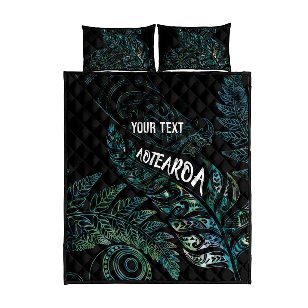 Aotearoa Personalized Lawn Bowls Maori Quilt Bed Set New Zealand Paua Shell Tribal Silver Fern - Aussie Hoodie