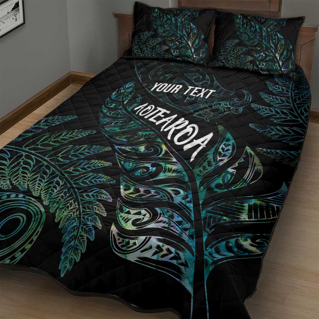 Aotearoa Personalized Lawn Bowls Maori Quilt Bed Set New Zealand Paua Shell Tribal Silver Fern - Aussie Hoodie