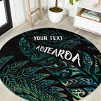 Aotearoa Personalized Lawn Bowls Maori Round Carpet New Zealand Paua Shell Tribal Silver Fern - Aussie Hoodie