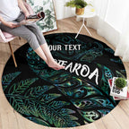 Aotearoa Personalized Lawn Bowls Maori Round Carpet New Zealand Paua Shell Tribal Silver Fern - Aussie Hoodie
