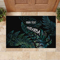 Aotearoa Personalized Lawn Bowls Maori Rubber Doormat New Zealand Paua Shell Tribal Silver Fern - Aussie Hoodie