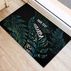 Aotearoa Personalized Lawn Bowls Maori Rubber Doormat New Zealand Paua Shell Tribal Silver Fern - Aussie Hoodie