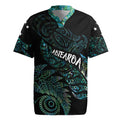 Aotearoa Personalized Lawn Bowls Maori Rugby Jersey New Zealand Paua Shell Tribal Silver Fern - Aussie Hoodie