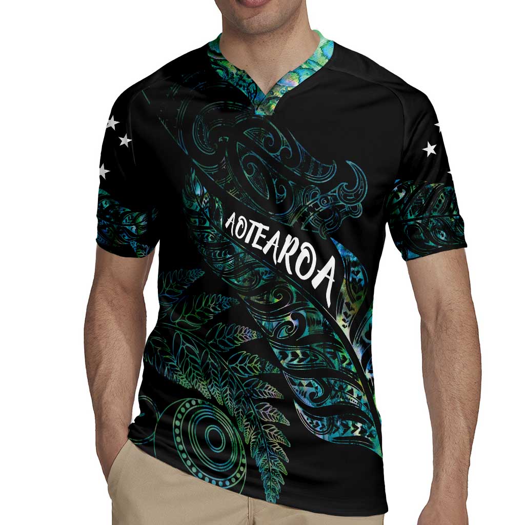 Aotearoa Personalized Lawn Bowls Maori Rugby Jersey New Zealand Paua Shell Tribal Silver Fern - Aussie Hoodie