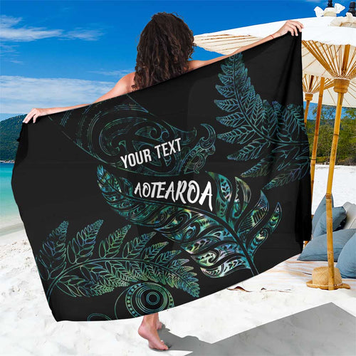 Aotearoa Personalized Lawn Bowls Maori Sarong New Zealand Paua Shell Tribal Silver Fern - Aussie Hoodie