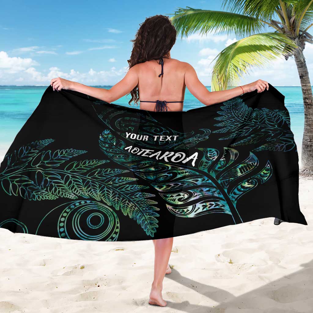 Aotearoa Personalized Lawn Bowls Maori Sarong New Zealand Paua Shell Tribal Silver Fern - Aussie Hoodie
