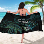 Aotearoa Personalized Lawn Bowls Maori Sarong New Zealand Paua Shell Tribal Silver Fern - Aussie Hoodie