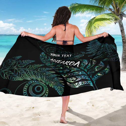 Aotearoa Personalized Lawn Bowls Maori Sarong New Zealand Paua Shell Tribal Silver Fern - Aussie Hoodie