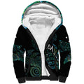 Aotearoa Personalized Lawn Bowls Maori Sherpa Hoodie New Zealand Paua Shell Tribal Silver Fern - Aussie Hoodie