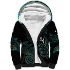 Aotearoa Personalized Lawn Bowls Maori Sherpa Hoodie New Zealand Paua Shell Tribal Silver Fern - Aussie Hoodie