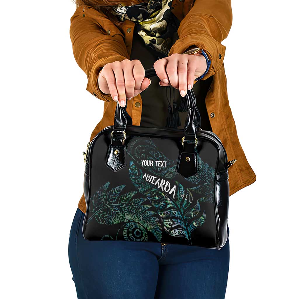 Aotearoa Personalized Lawn Bowls Maori Shoulder Handbag New Zealand Paua Shell Tribal Silver Fern - Aussie Hoodie