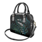 Aotearoa Personalized Lawn Bowls Maori Shoulder Handbag New Zealand Paua Shell Tribal Silver Fern - Aussie Hoodie